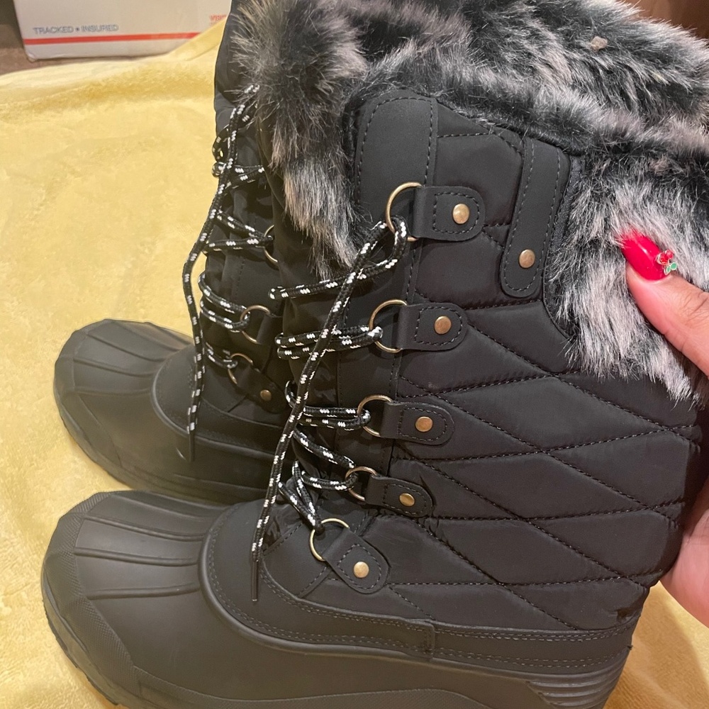 MySoft Women's Snow Boots Warm Insulated Faux Fur Lined Waterproof